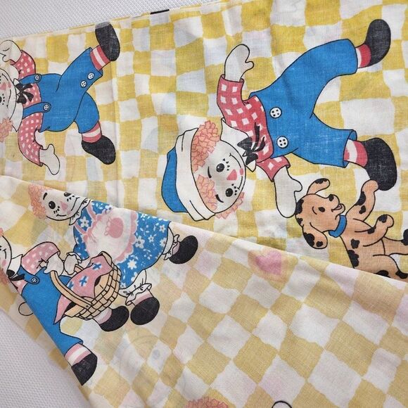 Vintage Raggedy Ann & Andy Flat Sheet Cutter Bobbs Merrill Crafting - Picture 2 of 4